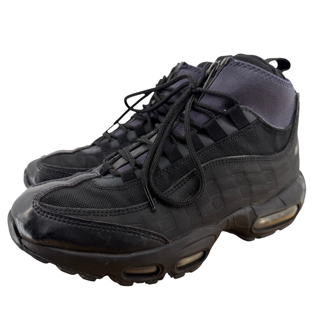 RARE Nike Air Max 95 Sneakerboot Triple Black Mens 7 806809-001 Mid Top Shoes‎